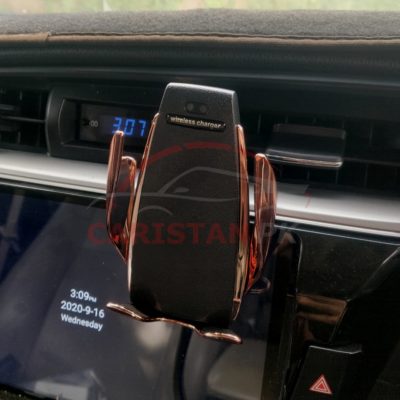 Automatic Sensor Qi Wireless Fast Mobile Charger Car Mount Golden