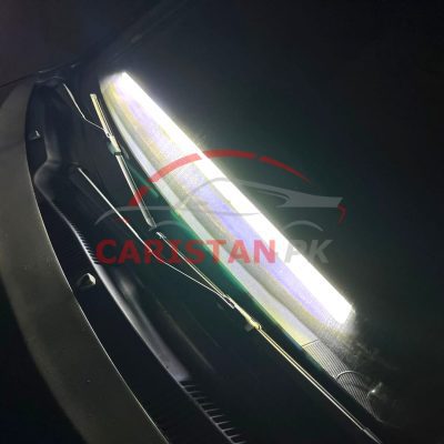 White DRL Dashboard Flasher Light 6 Bar With Multiple Patterns