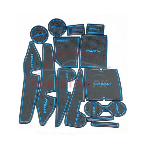 Toyota Corolla PVC Non-Slip Interior Protection Mats Blue 2014-24