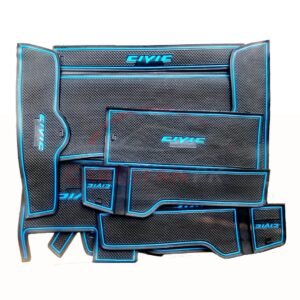 Honda Civic Non Slip Interior Protection Mats Blue 2016-21