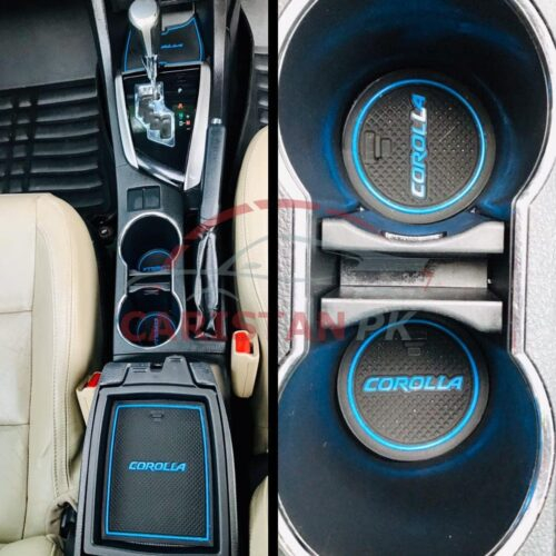 Toyota Corolla PVC Non-Slip Interior Protection Mats Blue 2014-25 4