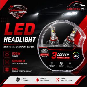 Mega Shine 3 Copper 500 Watts Super Bright LED Light H4 H11 9005