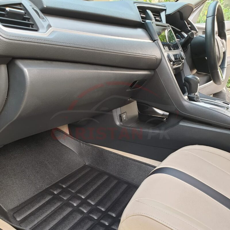 Honda Civic 5D Floor Mats Black 2016-21 2