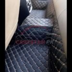 Honda Civic 7D Floor Mats Black With Beige Stitch 2016-21 9