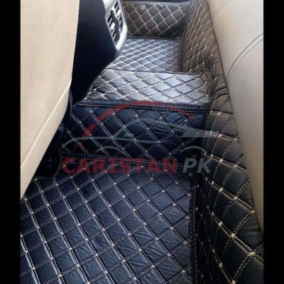 Honda Civic 7D Floor Mats Black With Beige Stitch 2016-21 9