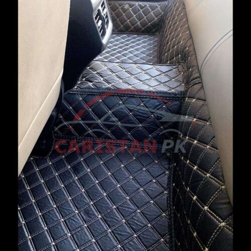 Honda Civic 7D Floor Mats Black With Beige Stitch 2016-21 9