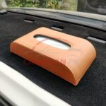 Premium Leather Car Tissue Box Brown Premium Leather Car Tissue Box Brown