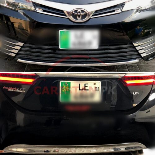 Toyota Corolla Front & Rear Bumper Chrome Trim 2017-21