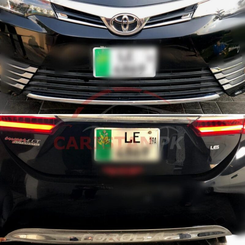 Toyota Corolla Front & Rear Bumper Chrome Trim 2017-21 Toyota Corolla Front & Rear Bumper Chrome Trim 2017-21
