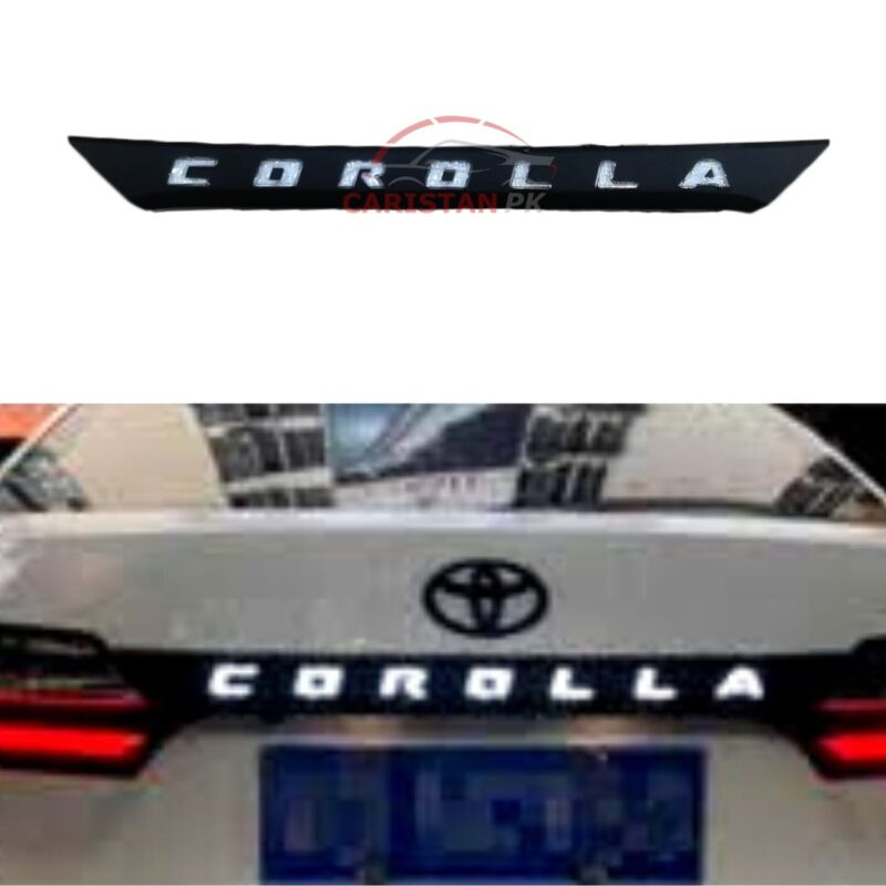 Toyota Corolla LED Trunk Garnish Black With White LED 2014-26