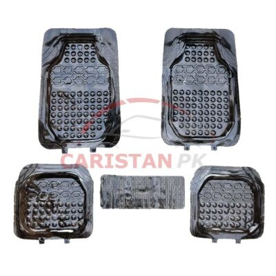 Universal Premium Smoked Silicone Car Floor Mats 5 Piece