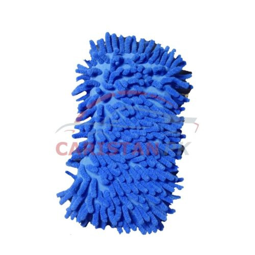 Car Cleaning Microfiber Wash Mitt Blue