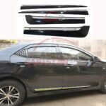 Toyota Corolla Chrome Door Moulding With Black Body Plastic 2014-24 Toyota Corolla Chrome Door Moulding With Black Body Plastic 2014-24