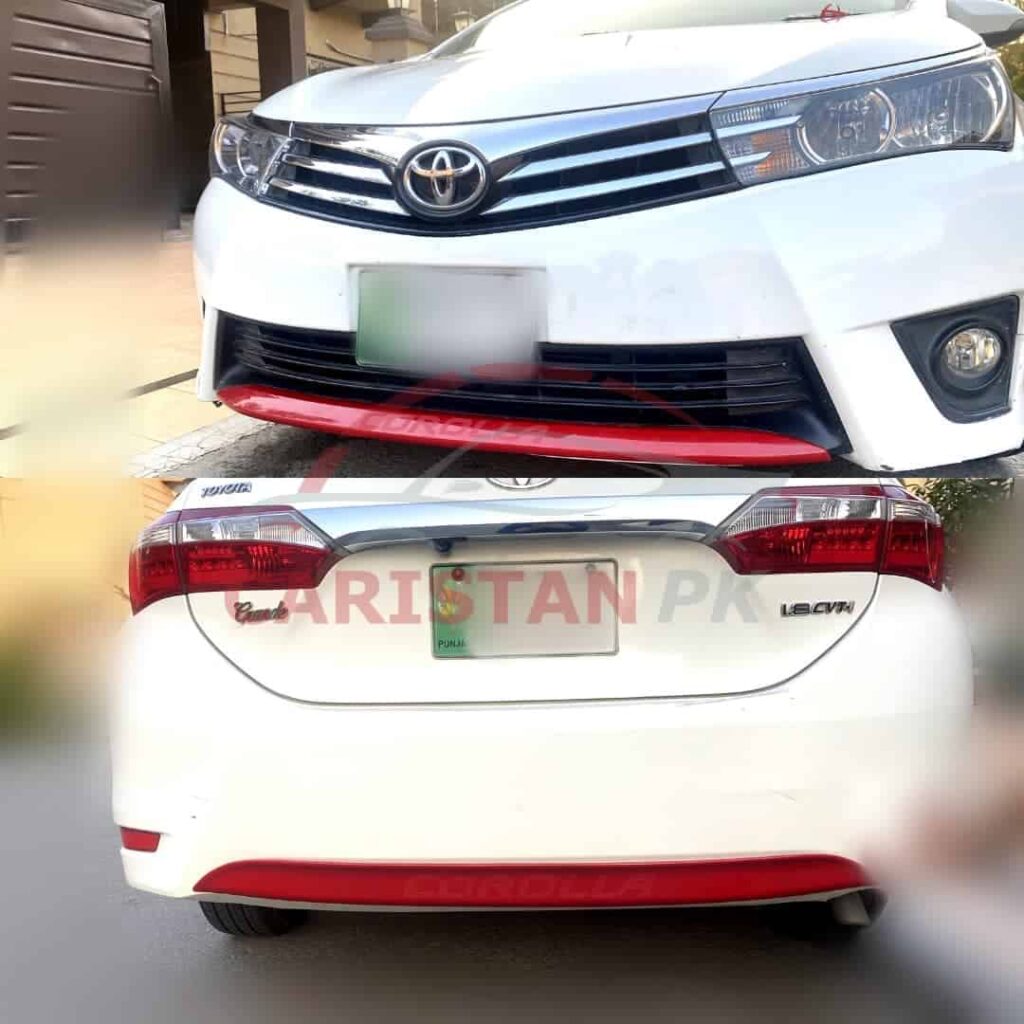 Toyota Corolla Front Bumper Lower Lip Red Moulding 2014-16