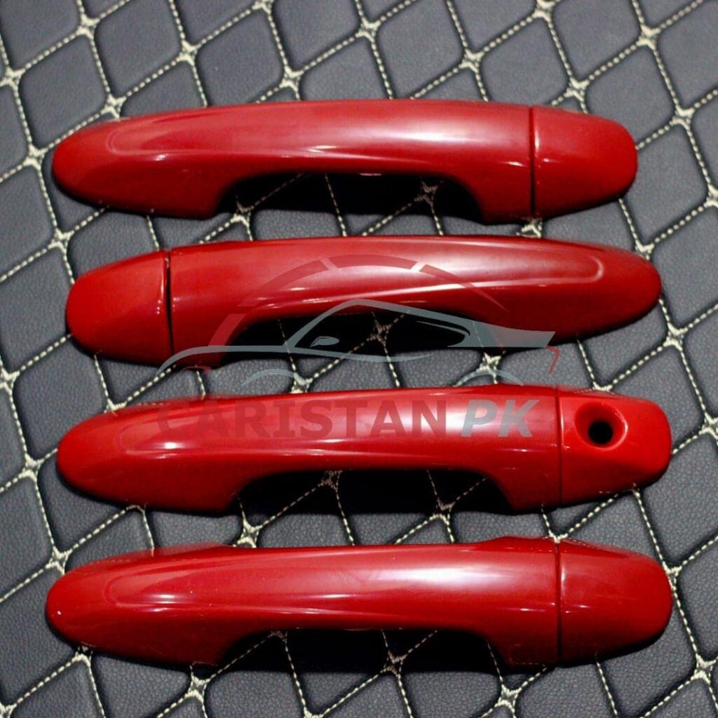 Toyota Yaris Door Handle Cover Red 1
