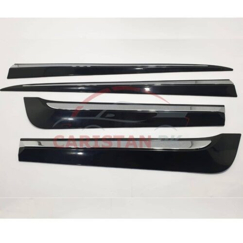 Toyota Corolla Chrome Door Moulding With Black Body Plastic 2014-24 4