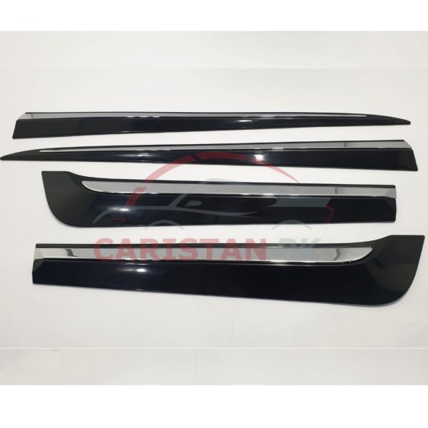 Toyota Corolla Chrome Door Moulding With Black Body Plastic 2014-24 4