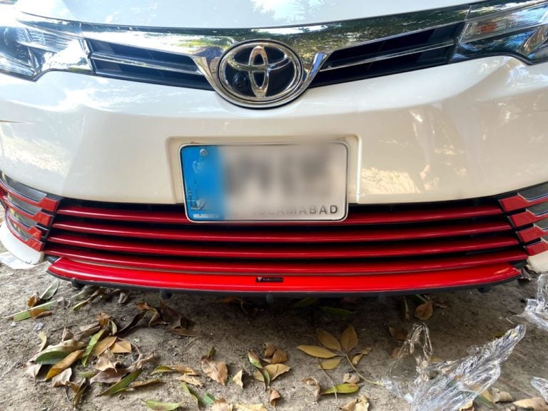 Toyota Corolla Lower Lip Red Moulding 2017-21 Model 3