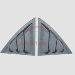 Toyota Corolla Quarter Glass Evo Louver Cover Vent Set Black 2014-24 4