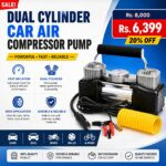 Dual Cylinder Car Air Compressor Pump
