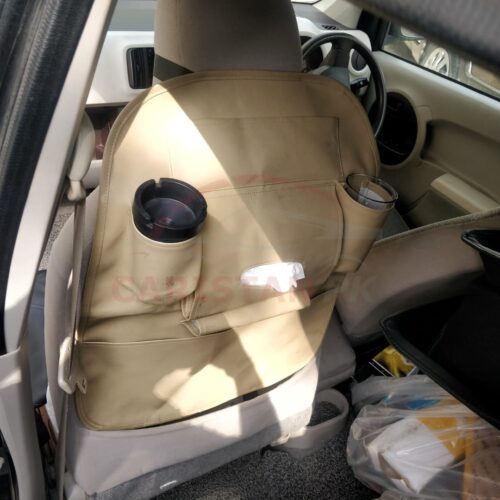 Car Back Seat Organizer Beige Premium Quality