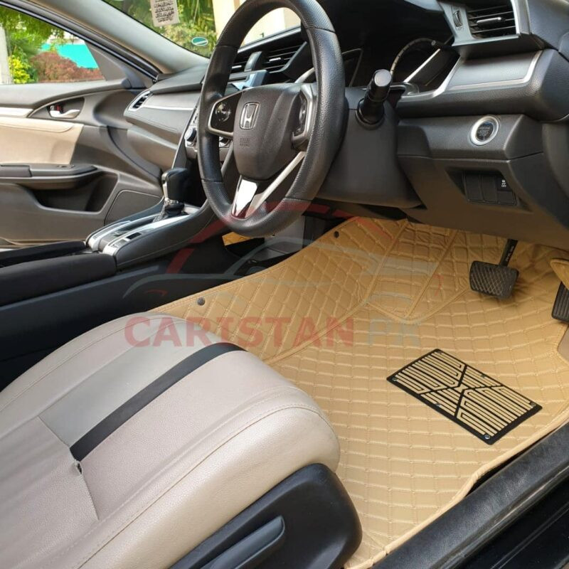 Honda Civic 7D Floor Mats Beige 2016-21 Honda Civic 7D Floor Mats Beige 2016-21