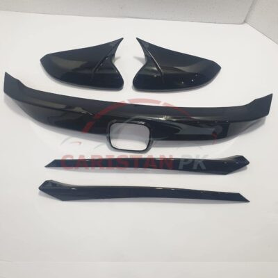 Honda Civic Batman Style Complete Gloss Black Kit 2016-21 1