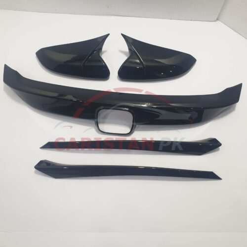 Honda Civic Batman Style Complete Gloss Black Kit 2016-21 1