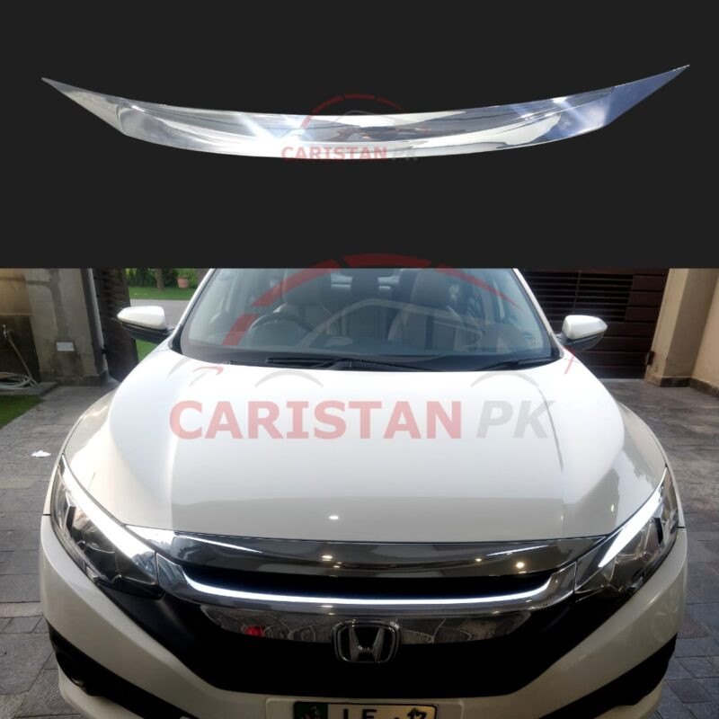 Honda Civic Bonnet Chrome Trim 2016-21 Honda Civic Bonnet Chrome Trim 2016-21