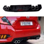 Honda Civic Bumper Diffuser Black 2016-21 Model