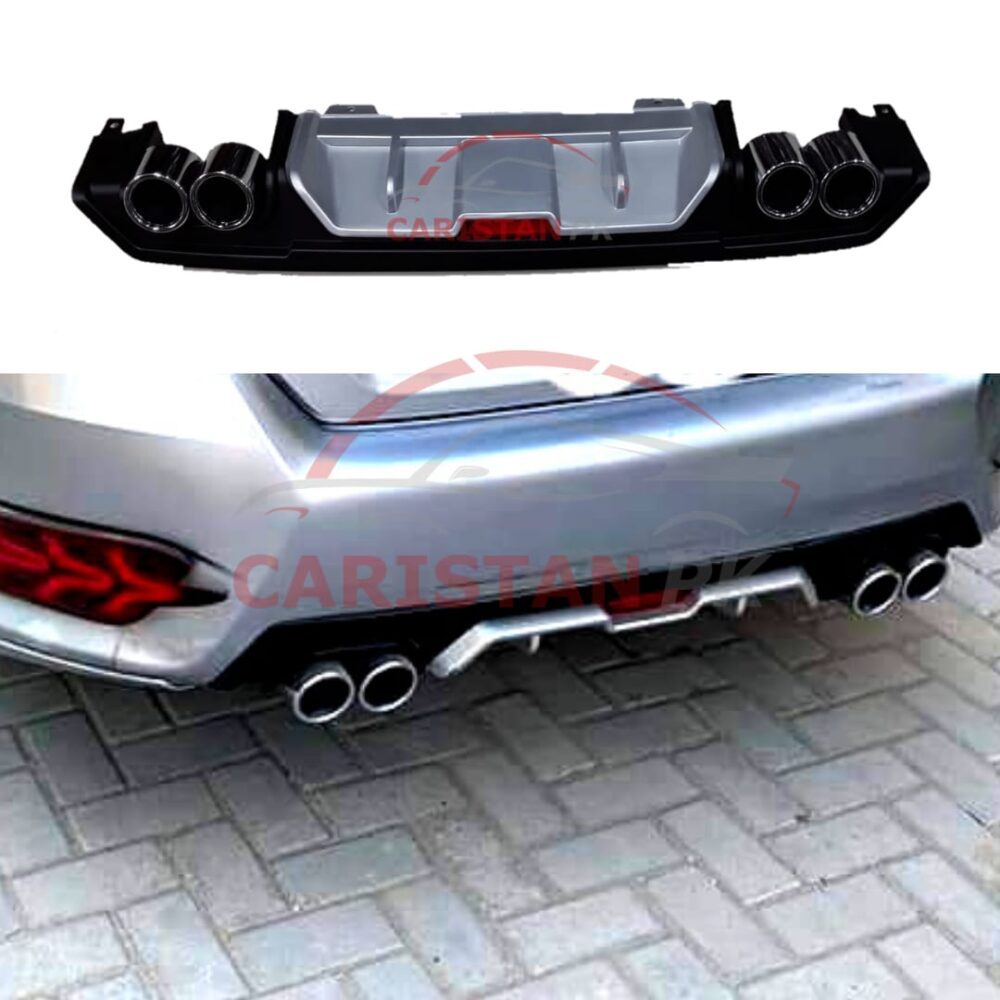 Honda Civic Bumper Diffuser Silver 2016-21 Model