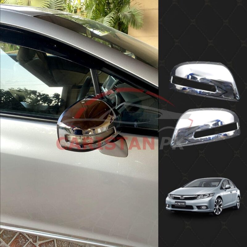 Honda Civic Rebirth Chrome Side Mirror Covers Honda Civic Rebirth Chrome Side Mirror Covers