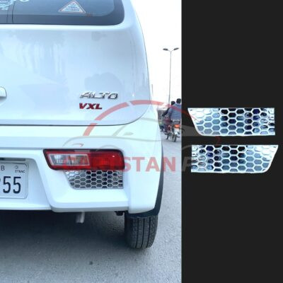 Suzuki Alto Brake Lamp Honey Comb Chrome Trim Covers 2017-26