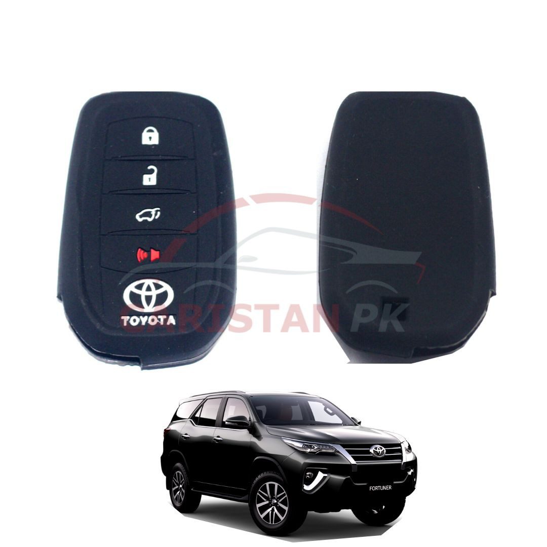 Toyota Fortuner Push Start Silicone PVC Key Cover 2016-22 Model