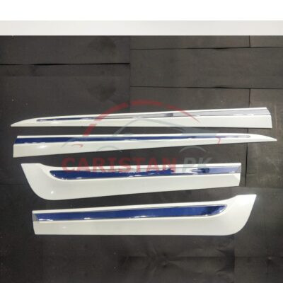 Toyota Corolla Chrome Door Moulding With White Body Plastic 2014-26 1