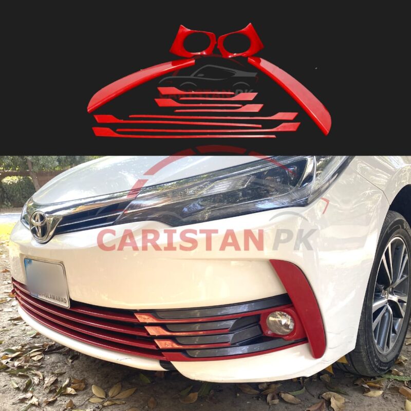 Toyota Corolla Fog Lamp Trims Red 2017-21 Toyota Corolla Fog Lamp Trims Red 2017-21