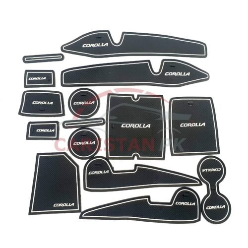 Toyota Corolla PVC Non-Slip Interior Protection Mats White 2014-26 Model