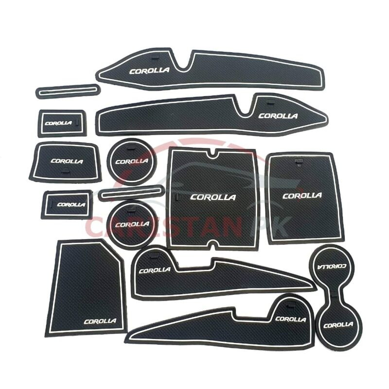 Toyota Corolla PVC Non-Slip Interior Protection Mats White 2014-26 Model Toyota Corolla PVC Non-Slip Interior Protection Mats White 2014-26 Model