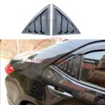 Toyota Corolla Quarter Glass Evo Louver Cover Vent Set Black 2014-26