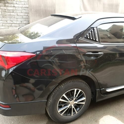 Toyota Corolla Quarter Glass Evo Louver Cover Vent Set Black 2014-26 2