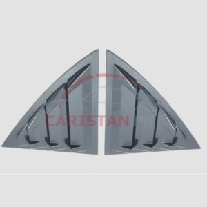 Toyota Corolla Quarter Glass Evo Louver Cover Vent Set Black 2014-26 4