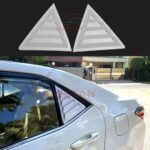Toyota Corolla Quarter Glass Evo Louver Cover Vent Set White 2014-26