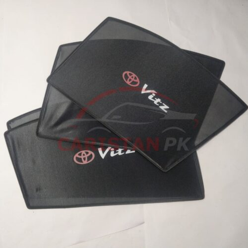 Toyota Vitz Sunshades With Logo 2011-16 1