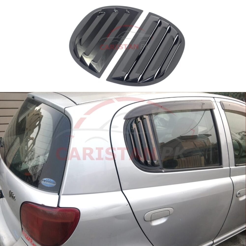 Toyota Vitz Window Quarter Glass Evo Louver Cover Vent Set 2000-06
