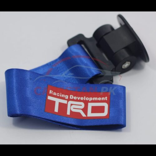 TRD Logo Front Bumper Strap Tow Hook Blue 1