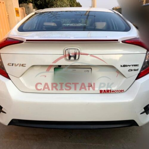 Unpainted ABS Plastic Honda Civic Trunk Spoiler With LED Light 2016-21 3