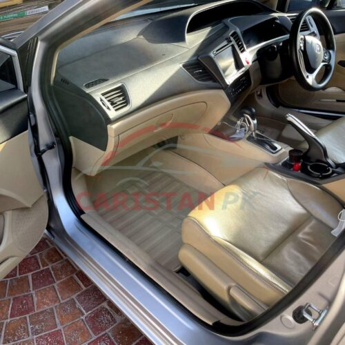 Honda Civic 2012-15 5D Floor Mats Beige Design A 2