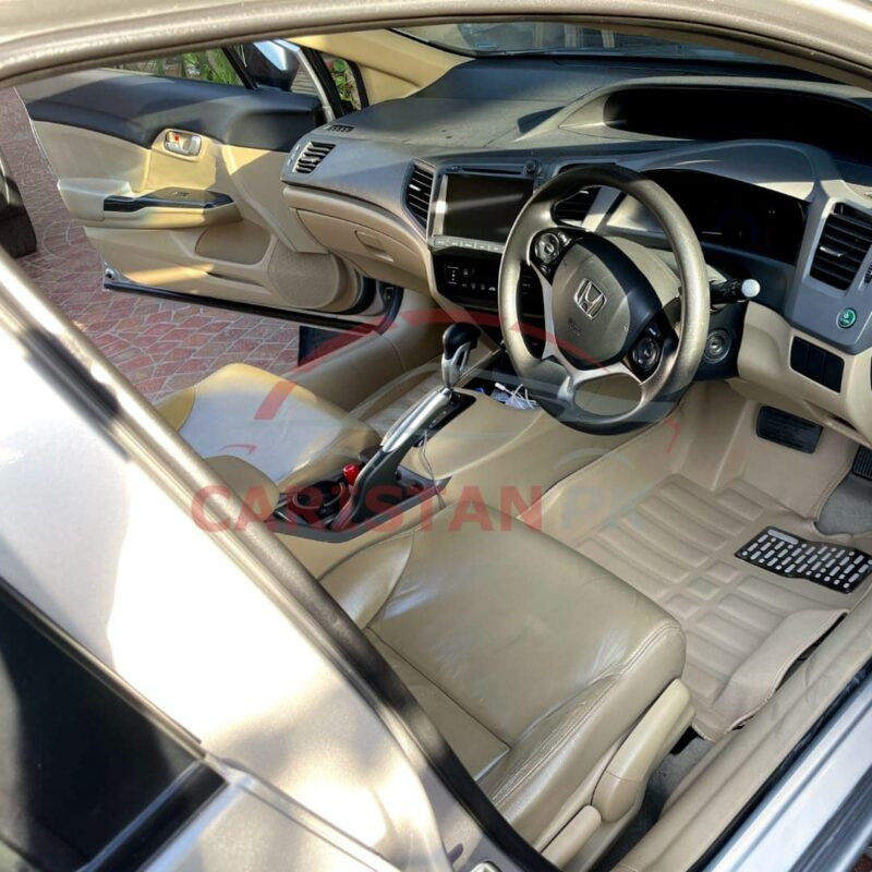 Honda Civic 2012-15 5D Floor Mats Beige Design A Honda Civic 2012-15 5D Floor Mats Beige Design A