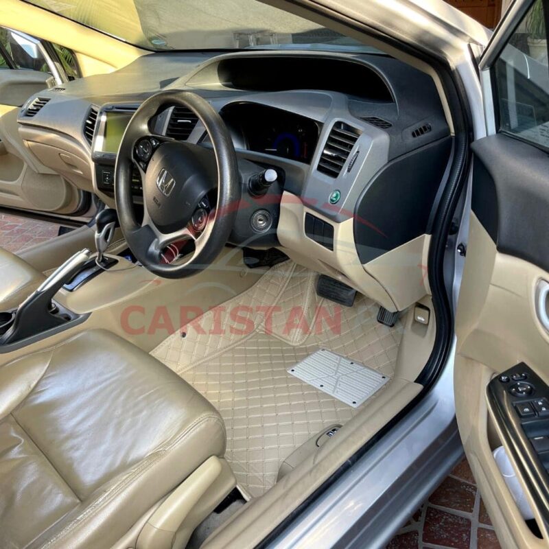 Honda Civic Rebirth 7D Floor Mats Beige 2012-15 Model Honda Civic Rebirth 7D Floor Mats Beige 2012-15 Model