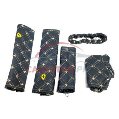 Car Interior Dressing Kit Black With Beige Stitch